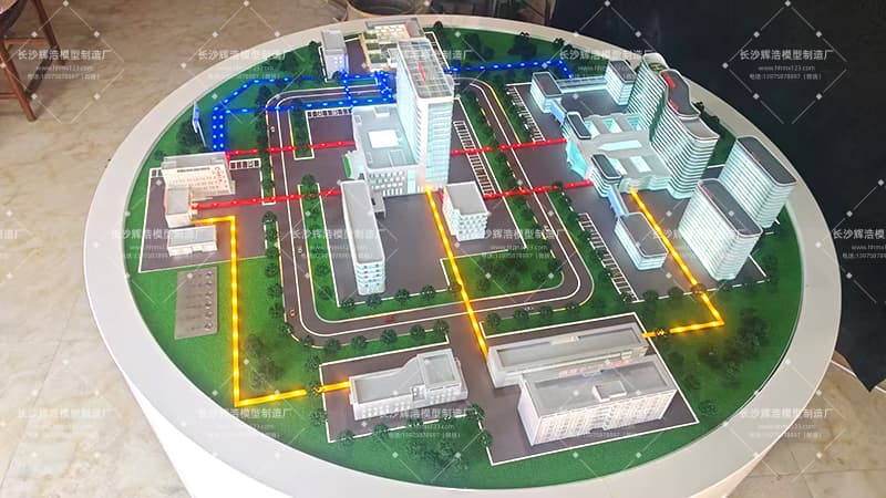 今日发货：2米直径医联体沙盘模型 动态光效还原医疗资源联动场景