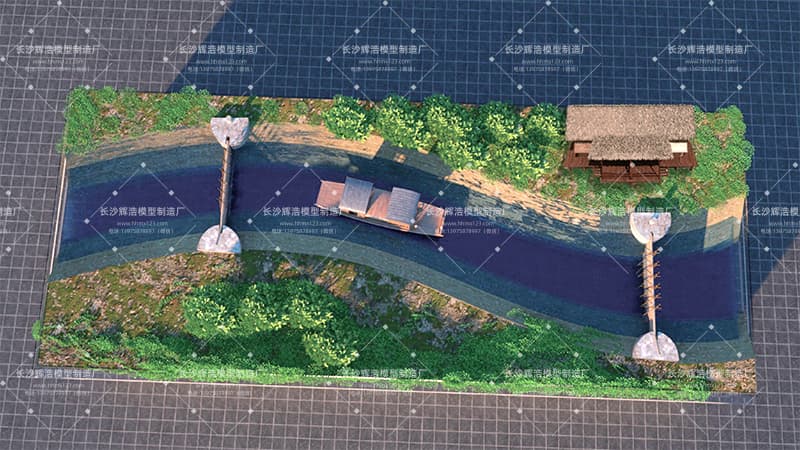 古灵渠水闸沙盘模型俯视效果图 .jpg