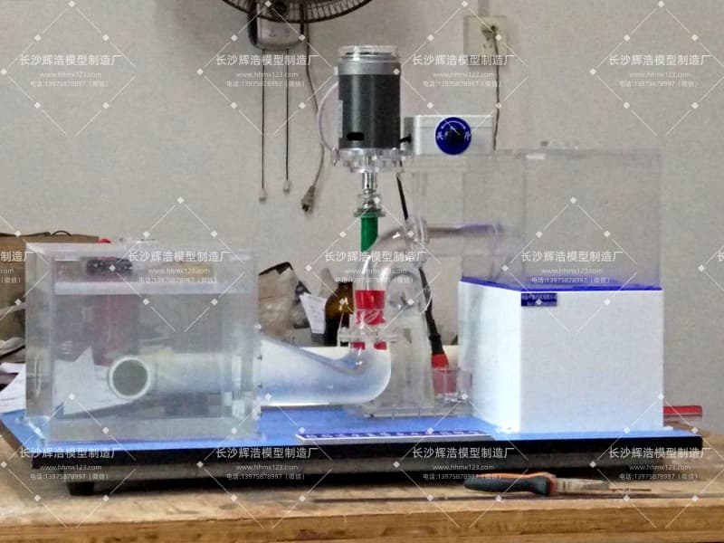 肘形进水直管出水泵站仿真模型，为河海大学定制