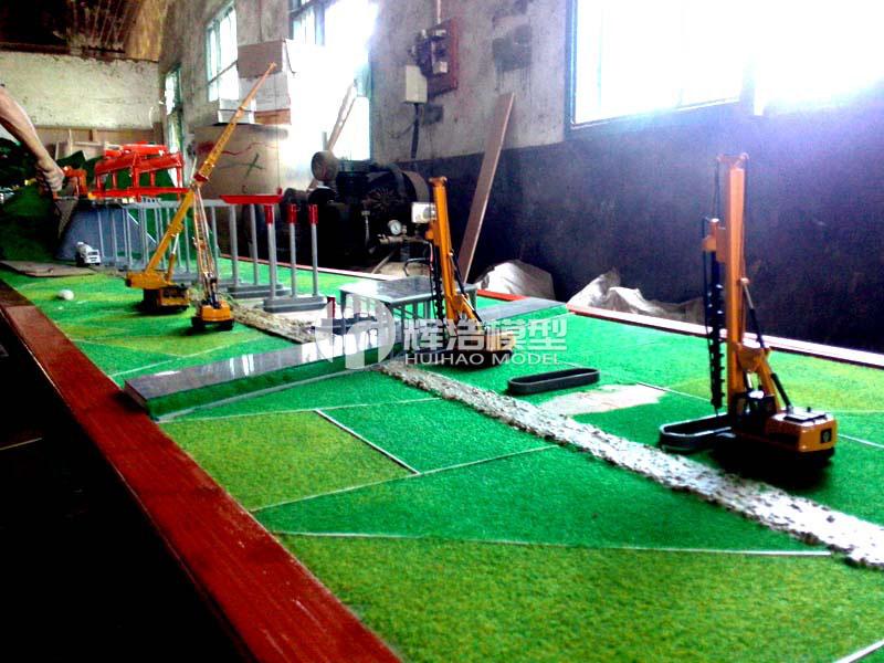 道路桥梁施工过程线路模型沙盘,路桥施工仿真模型制造